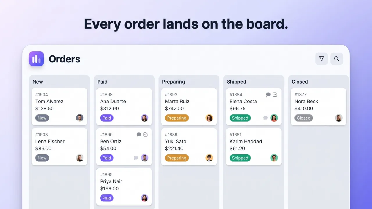 Decknote — Orders on Kanban Boards screenshot 2
