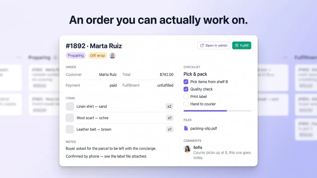 Decknote — Orders on Kanban Boards screenshot 3